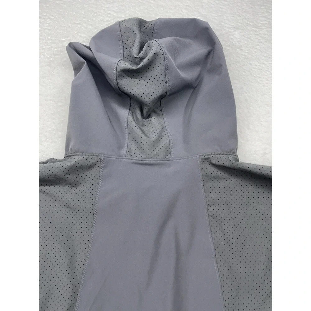 Under Armour‎ Mens XL Grey Monster Lacrosse HeatGear 1/4 Zip Hooded Windbreaker